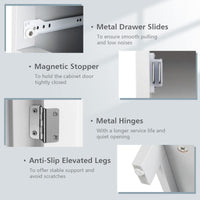 Giantex Bathroom Floor Cabinet, Storage Cabinet with Single Door
