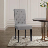 Giantex Button Tufted Dining Chairs, Upholstered Fabric Side Chairs