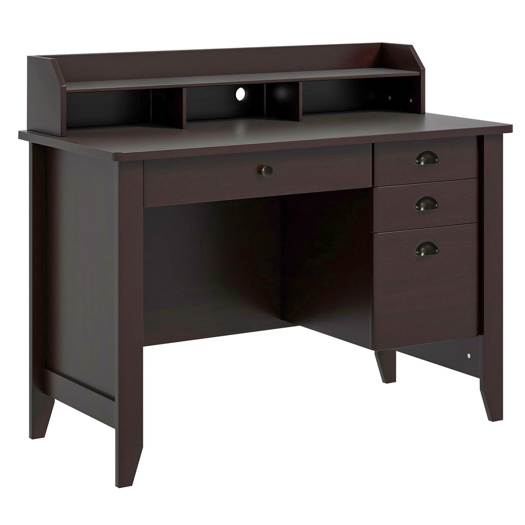 Giantex Computer Desk with 4 Storage Drawers & Hutch – Giantex.au