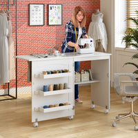 Giantex Folding Sewing Table w/Storage