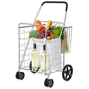 Giantex Folding Shopping Cart, 61D x 61W x 101H