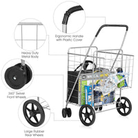 Giantex Folding Shopping Cart, 61D x 61W x 101H