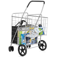 Giantex Folding Shopping Cart, 61D x 61W x 101H