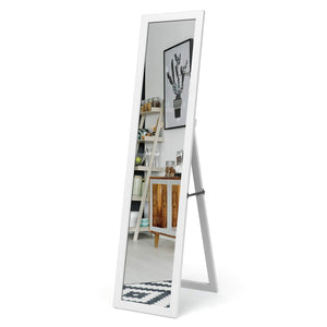 Giantex Full-Length Wood Mirror, Standing Mirror & Wall Mirror