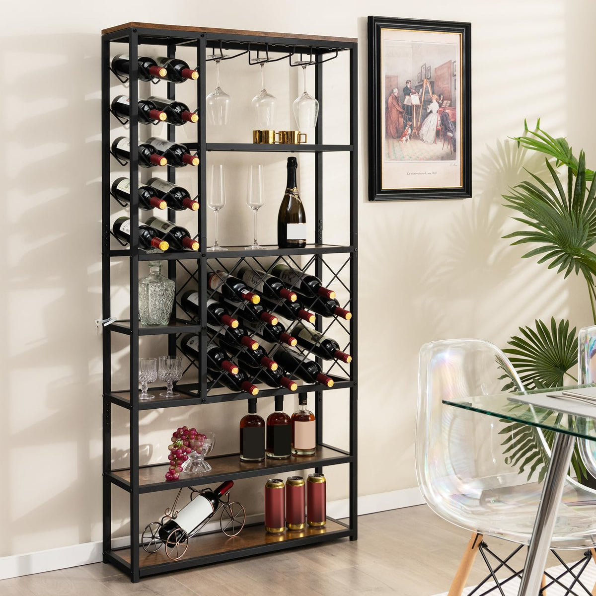 Stink Rack Giantex Industrial Floor Wine Rack, Freestanding Wine Rack – Giantex.au