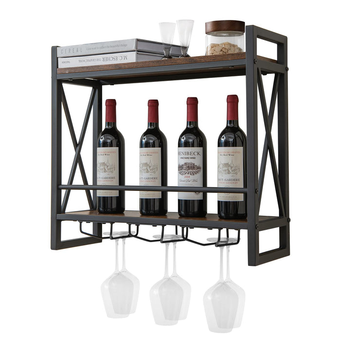 Giantex Industrial Wall Mounted Wine Rack