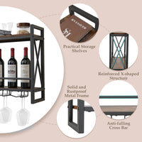 Giantex Industrial Wall Mounted Wine Rack