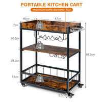 Giantex Kitchen Cart on Wheels, Bar Cart