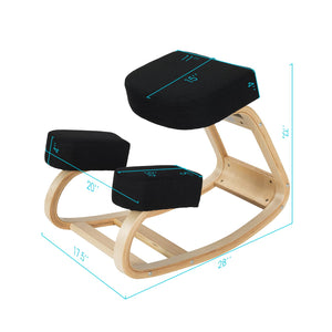 Giantex Ergonomic Kneeling Chair, Angled Rocker Seat for Upright Posture Correcting