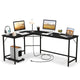 Giantex L-Shaped Desk with Power Outlet