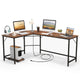 Giantex L-Shaped Desk with Power Outlet