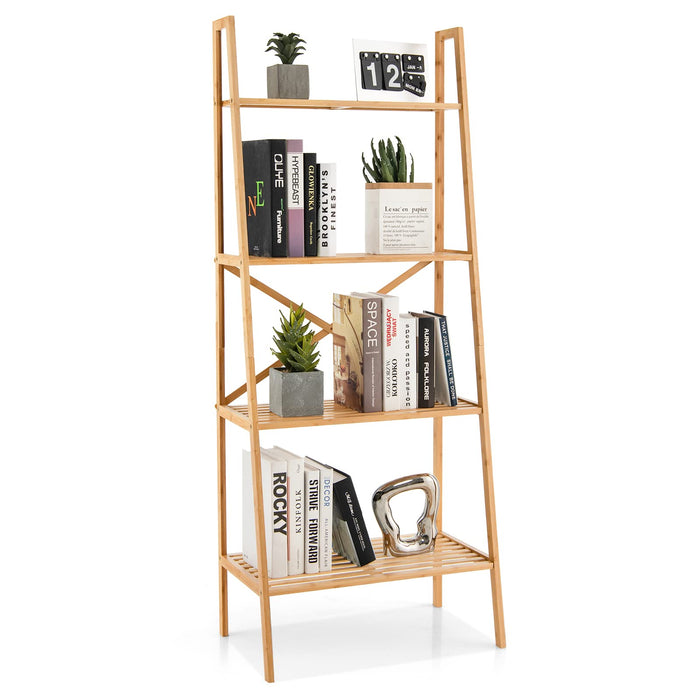 Giantex Ladder Bookshelf, 4-Tier Freestanding Bookcase