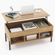 Giantex Lift Top Coffee Table, Rising Center Table with Large Hidden Compartment