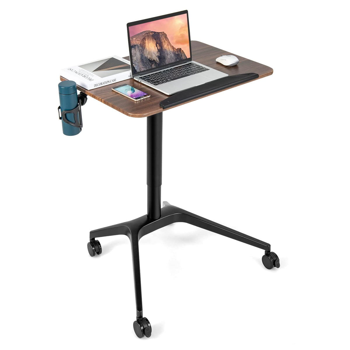 Giantex Mobile Height Adjustable Standing Desk, Stand Workstation