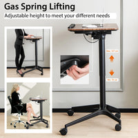 Giantex Mobile Height Adjustable Standing Desk, Stand Workstation