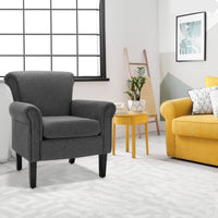 Giantex Modern Fabric Upholstery Accent Chair