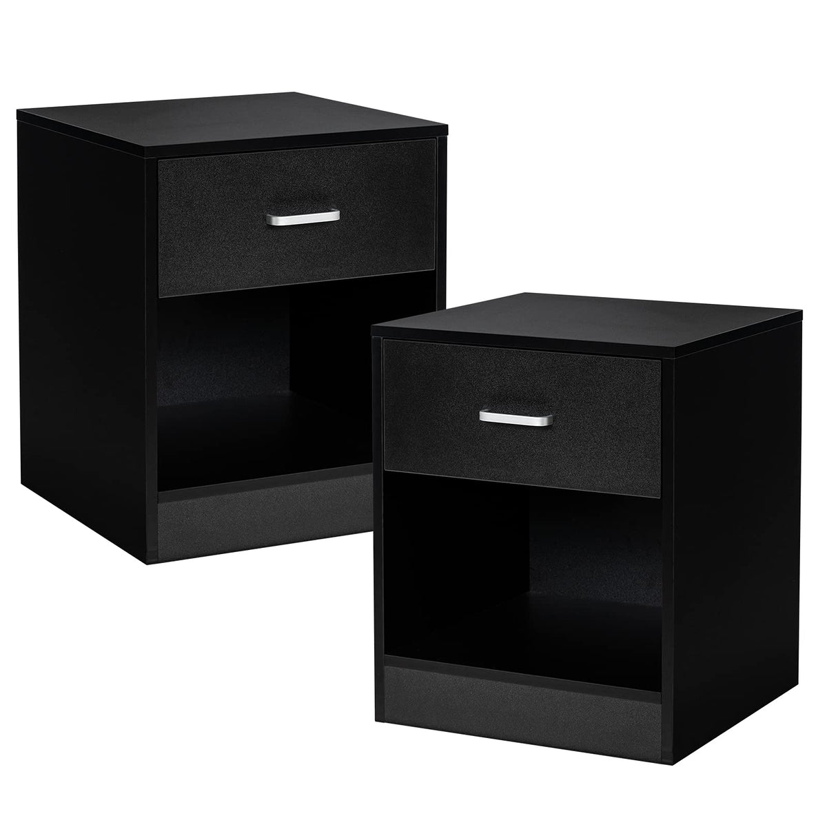 Giantex Modern Nightstand w/Storage, Set of 2