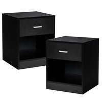 Giantex Modern Nightstand w/Storage, Set of 2