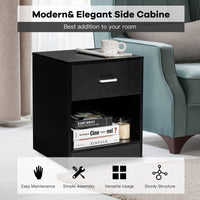 Giantex Modern Nightstand w/Storage, Set of 2