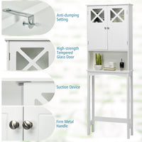 Giantex Over The Toilet Storage Cabinet, 3-Tier Tall Free Standing Space Saver Shelf Tower