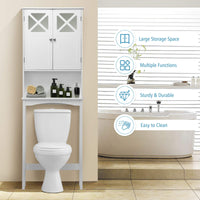 Giantex Over The Toilet Storage Cabinet, 3-Tier Tall Free Standing Space Saver Shelf Tower