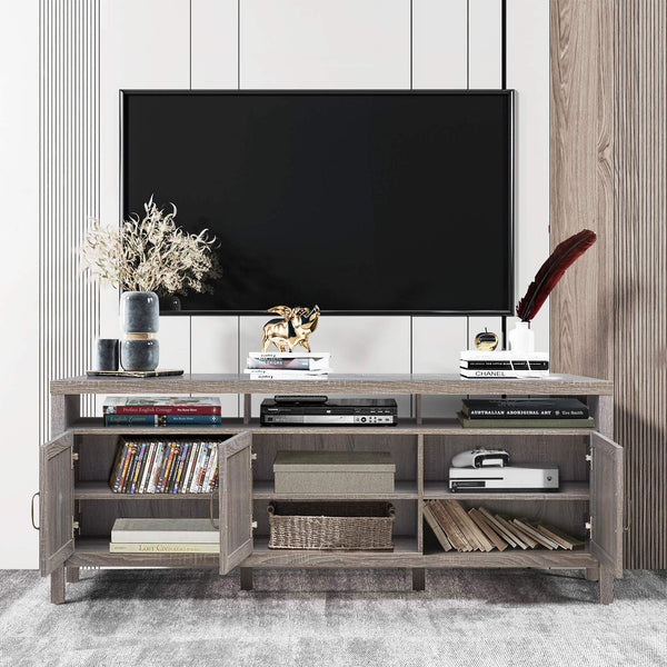 Giantex Rattan TV Stand for TVs up to 65 Inches