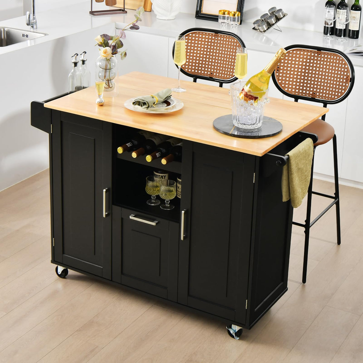 Giantex Rolling Kitchen Island Cart, Large Kitchen Island