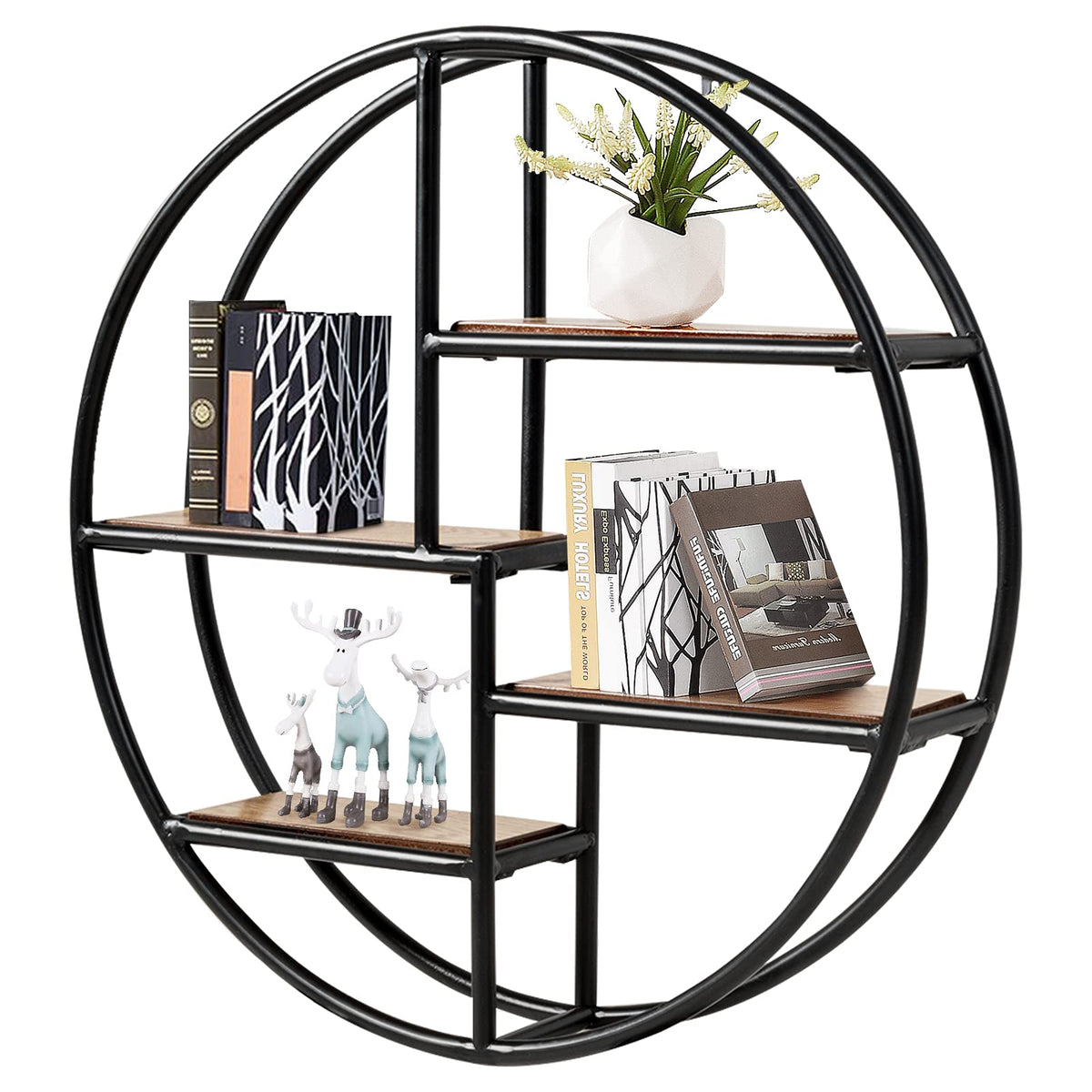 Giantex Round Circular Wall-Mounted Shelves