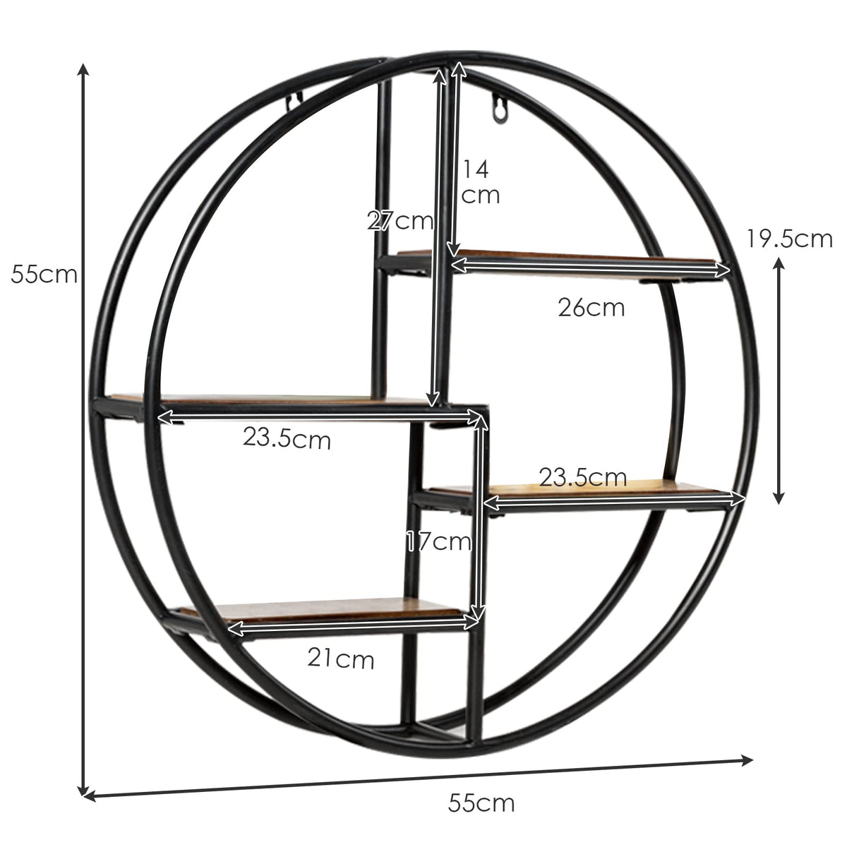 Giantex Round Circular Wall-Mounted Shelves