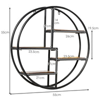 Giantex Round Circular Wall-Mounted Shelves