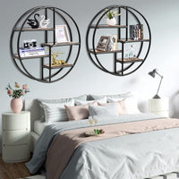Giantex Round Circular Wall-Mounted Shelves