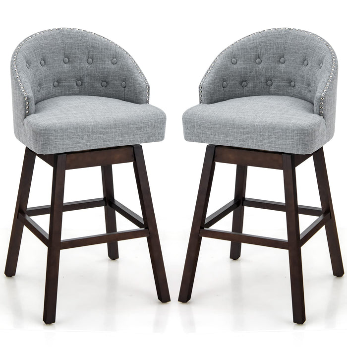 Giantex Set of 2 Bar Stools, Swivel Barstools