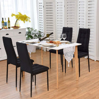 Giantex Set of 4 Dining Chairs, 4 PCS Armless Side Fabric Chairs