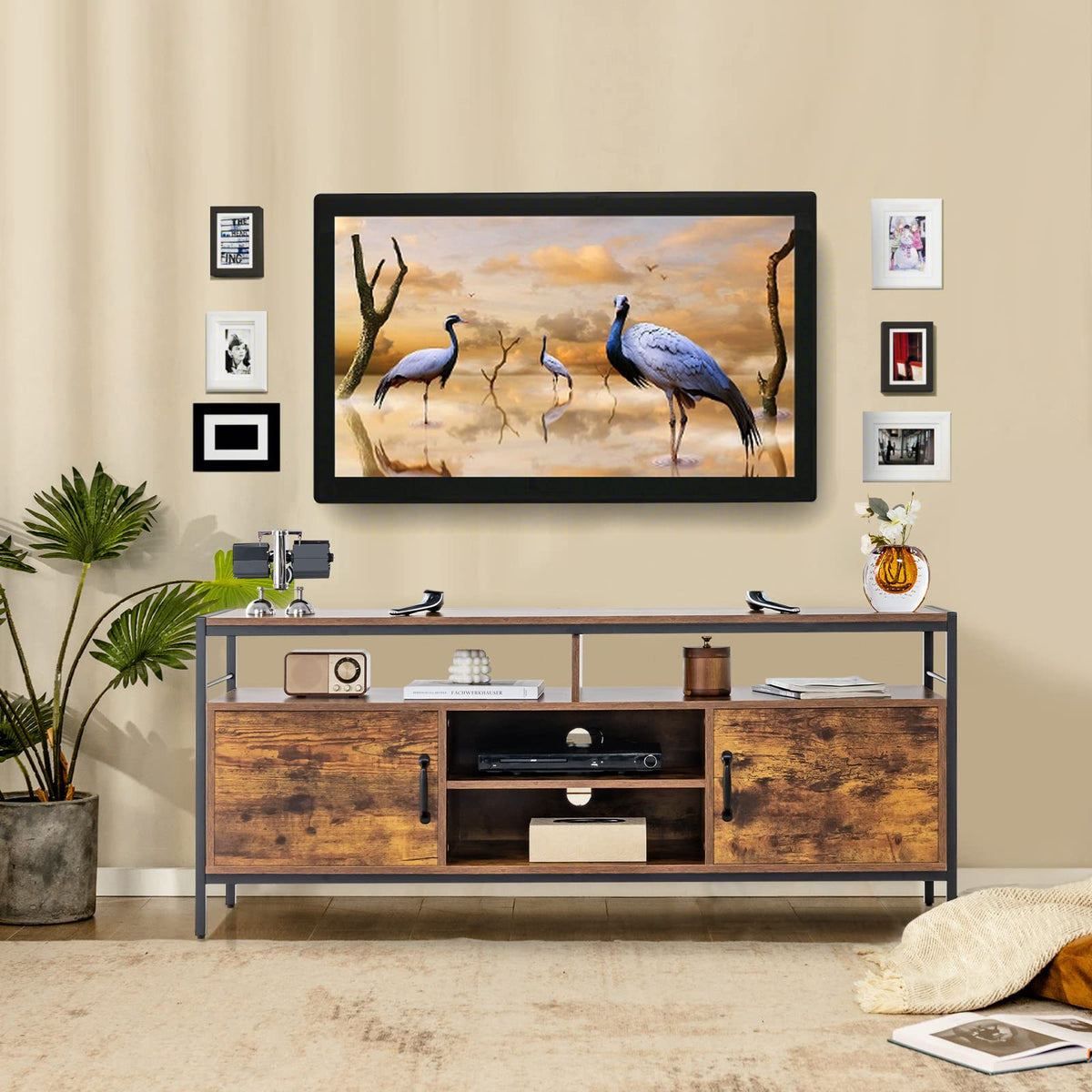 Giantex TV Stand for TVs up to 65”, 147cm TV Console Table