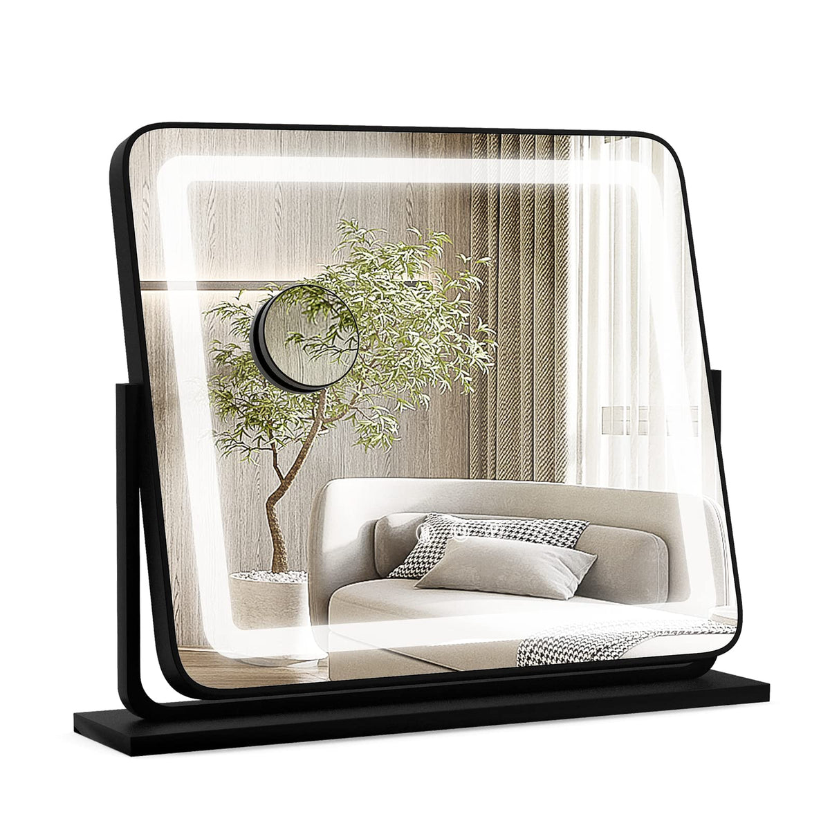 Giantex Vanity Mirror with Lights, Tabletop LED Lighted Mirror