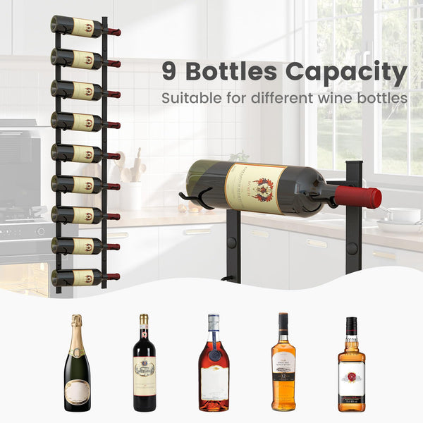 Giantex Wall Mounted Wine Rack, Hanging Wine Display Rack