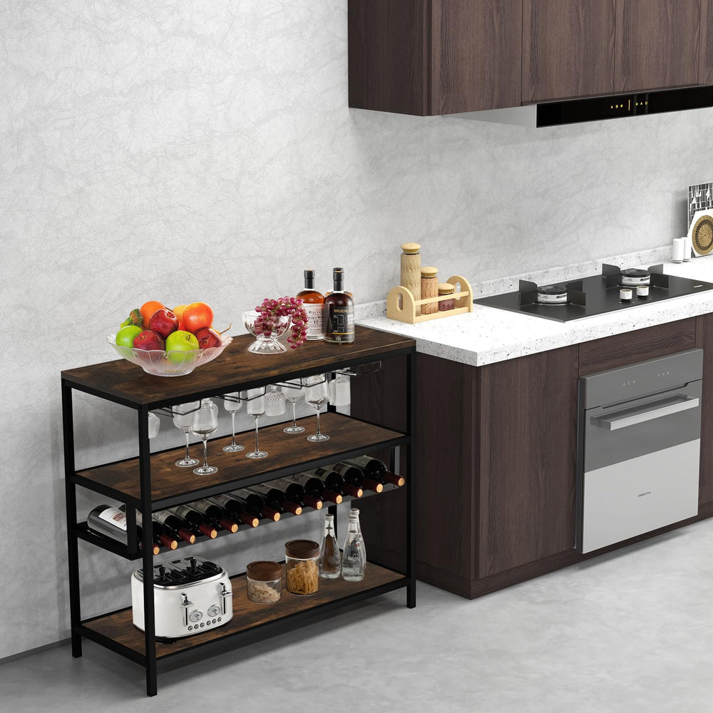 Giantex Wine Rack Table, Industrial Bar Cabinet – Giantex.au