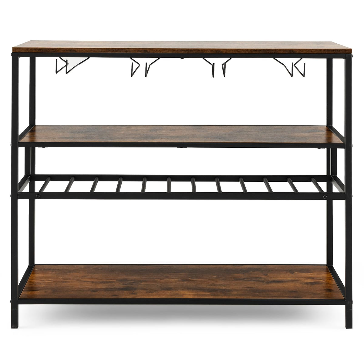 Wide Rack Table Giantex Wine Rack Table, Industrial Bar Cabinet – Giantex.au