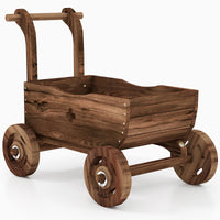 Giantex Wooden Wagon Planter Box with Wheels