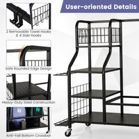 Golf Bag Storage Garage Organizer with Extra Storage Rack for Golf Club