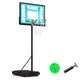 Portable Pool Basketball Goal with Fillable Base Wheels and Ball for Driveway