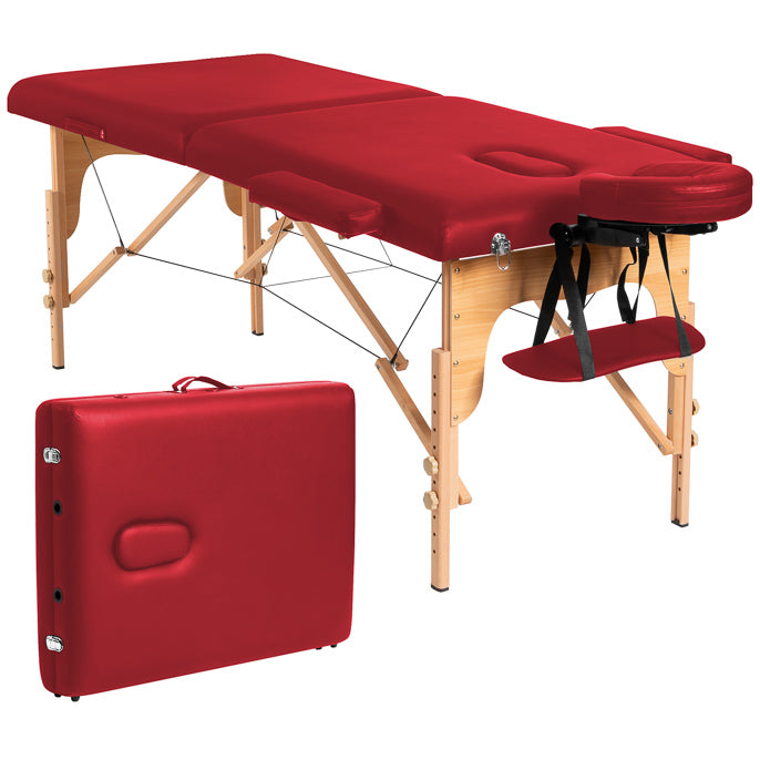 Giantex 213cm Massage Table, Folding Massage Bed with Adjustable Height & Headrest and Carrying Bag