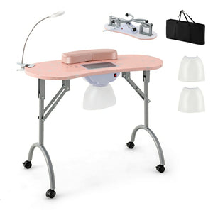Folding Manicure Nail Table with Electric Dust Collector