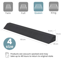 Giantex Full Bed Wedge Pillow for Headboard Gap, Headboard Pillow w/ 2 Storage Pockets