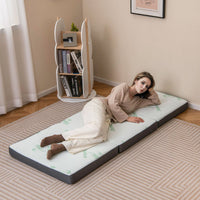 10cm Tri-Fold Floor Mattress with Washable Cover for Camping and Yoga