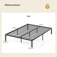Metal Bed Frame, Platform Bed, Heavy Duty Support Slats Mattress Foundation