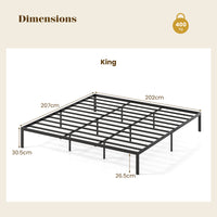 Metal Bed Frame, Platform Bed, Heavy Duty Support Slats Mattress Foundation