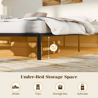 Metal Bed Frame, Platform Bed, Heavy Duty Support Slats Mattress Foundation