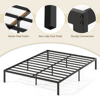 Metal Bed Frame, Platform Bed, Heavy Duty Support Slats Mattress Foundation
