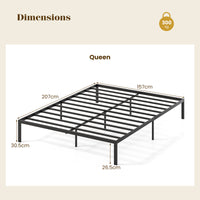 Metal Bed Frame, Platform Bed, Heavy Duty Support Slats Mattress Foundation